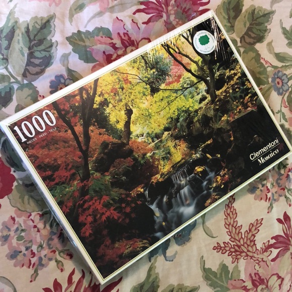 Vintage 83 CLEMENTONI Mosaico #31076 Puzzle 1000 Piece Stream Foilage SEALED NEW - Picture 5 of 16